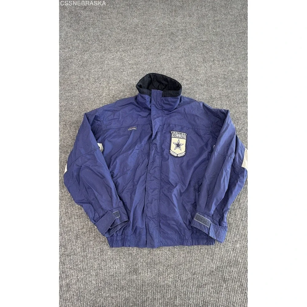Vintage‎ 90s Columbia Men's Dallas Cowboys NFL Coaches Club Jacket Navy Sz L